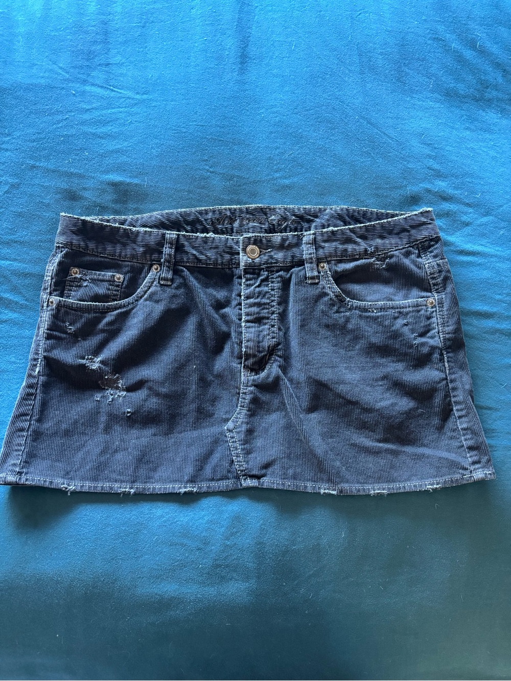 American Eagle Blue corduroy Mini Skirt